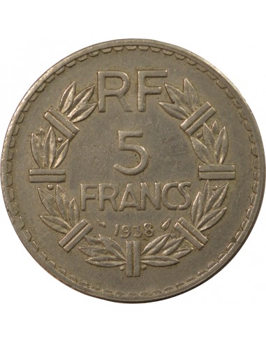 5 Francs Nickel 1938 A Paris