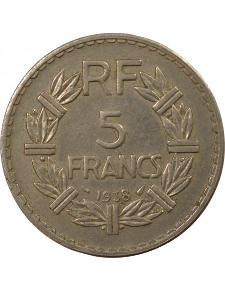5 Francs Nickel 1938 A Paris