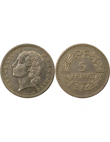 5 Francs Nickel 1938 A Paris
