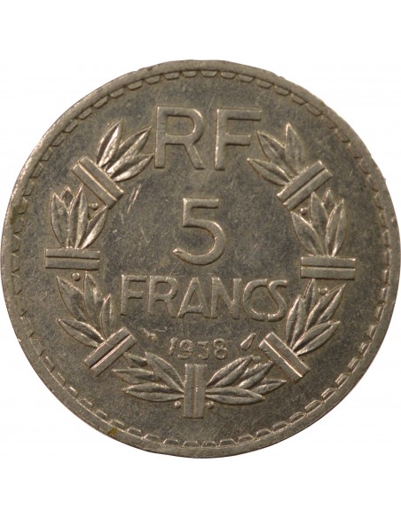 5 francs Nickel 1938 A Paris