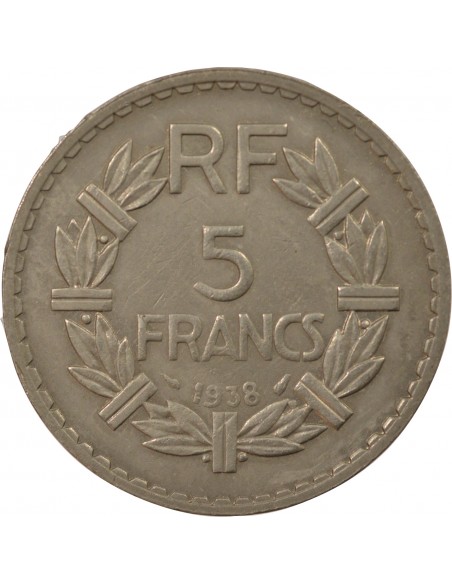 5 francs Nickel 1938 A Paris