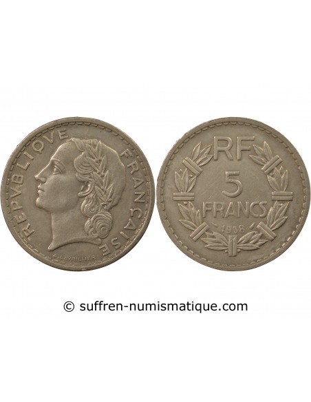 5 francs Nickel 1938 A Paris