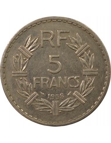 5 francs Nickel 1938 A Paris