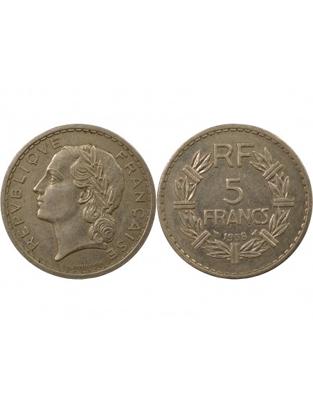 5 francs Nickel 1938 A Paris