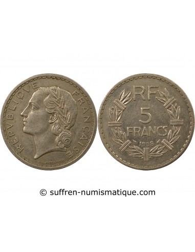 5 francs Nickel 1938 A Paris