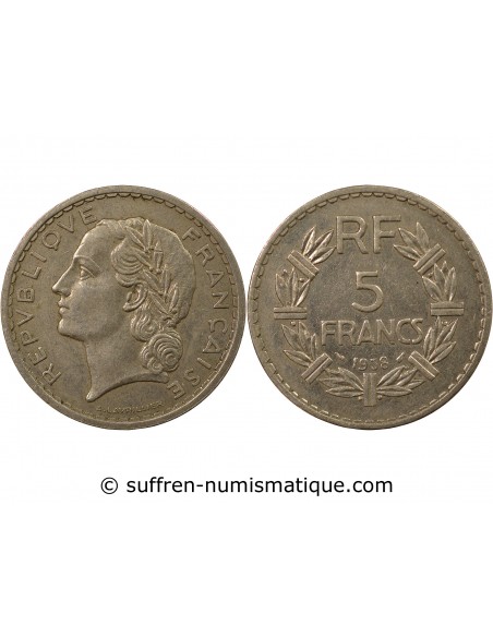 5 francs Nickel 1938 A Paris