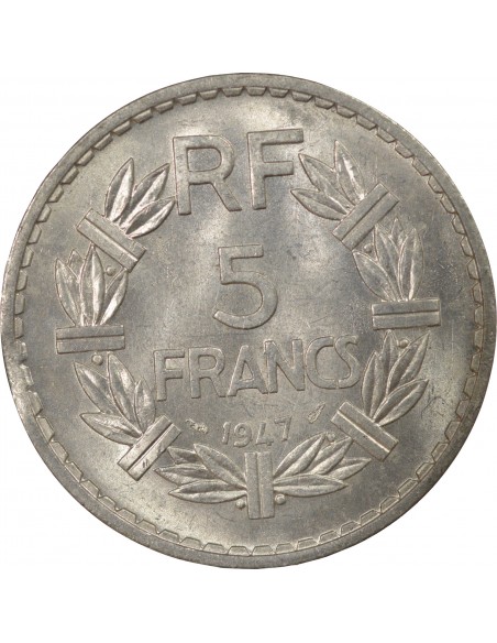 5 francs Aluminium 1947 A Paris
