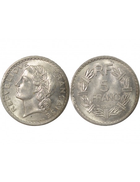 5 francs Aluminium 1947 A Paris