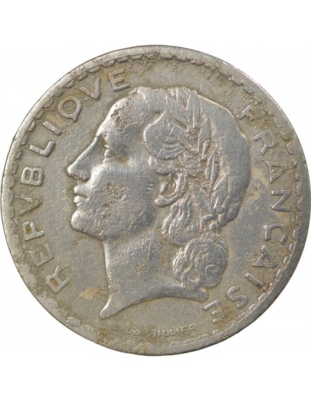 5 francs Aluminium 1952 A Paris