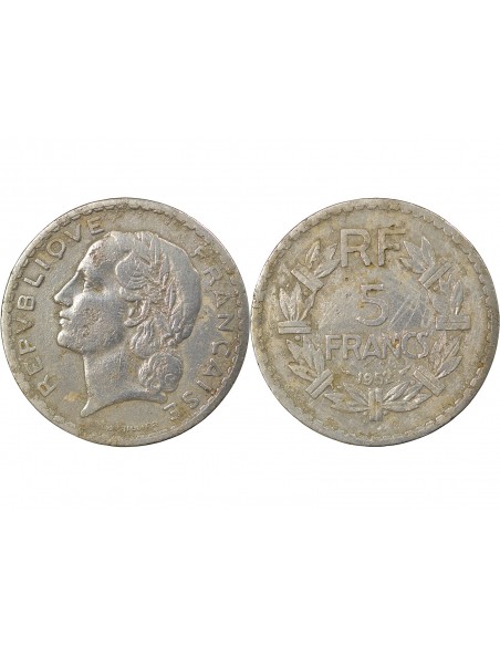 5 francs Aluminium 1952 A Paris