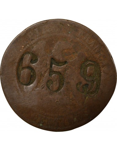 Napoléon III 1 jeton Bronze 1855