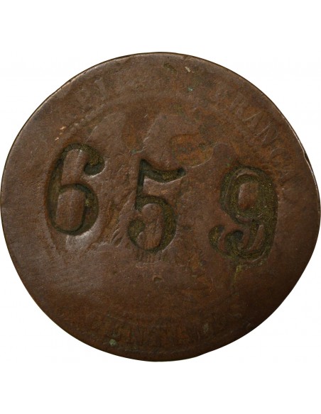 Napoléon III 1 jeton Bronze 1855