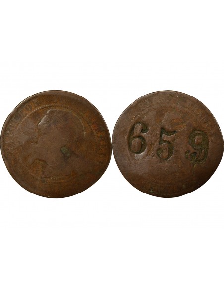 Napoléon III 1 jeton Bronze 1855