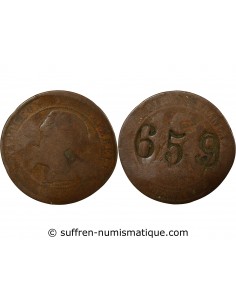 Napoléon III 1 jeton Bronze 1855