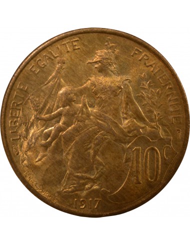 10 centimes Bronze 1917 A Paris