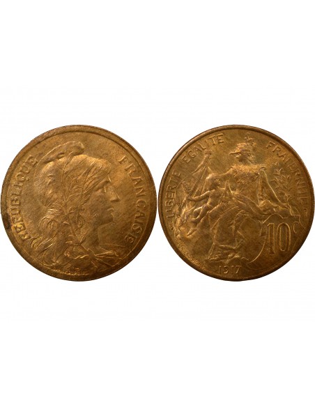 10 centimes Bronze 1917 A Paris