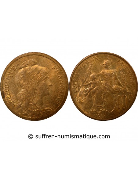 10 centimes Bronze 1917 A Paris