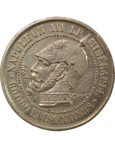 Napoléon III Bronze Argenté 1870