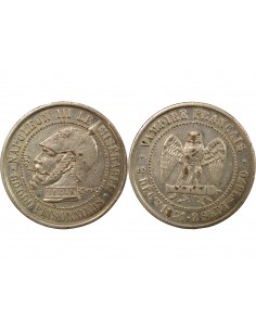 Napoléon III Bronze Argenté 1870 2