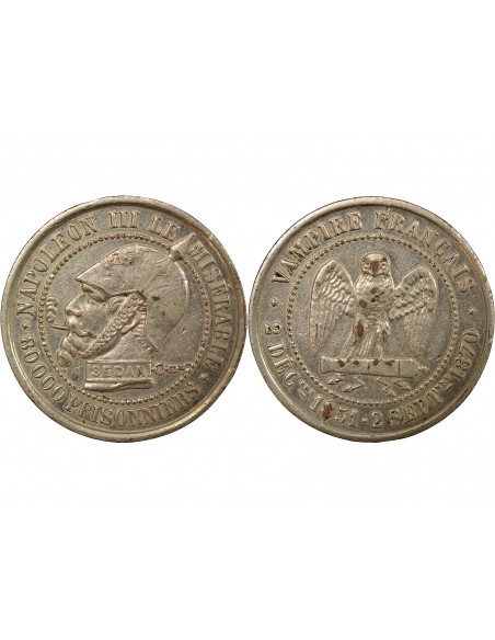 Napoléon III Bronze Argenté 1870