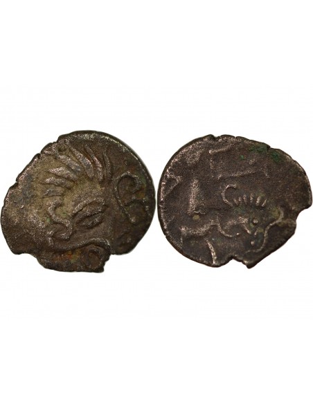 Gaule (Coriosolites) 1/4 statère Billon Ie Siècle AV JC
