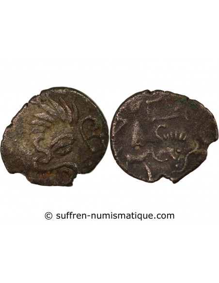 Gaule (Coriosolites) 1/4 statère Billon Ie Siècle AV JC