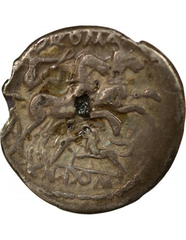 République Romaine 1 denier Cuivre plaqué Argent Après 128 AV JC R Rome