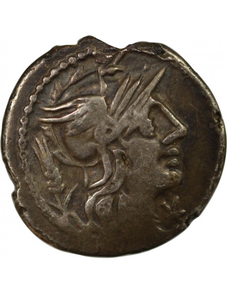 République Romaine 1 denier Cuivre plaqué Argent Après 128 AV JC R Rome