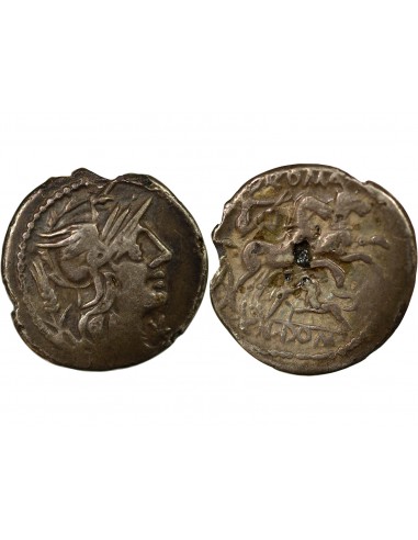 République Romaine 1 denier Cuivre plaqué Argent Après 128 AV JC R Rome