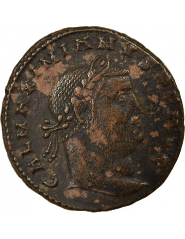 Rome Empire Galère Génie 1 follis Cuivre 308-309 Cyzique