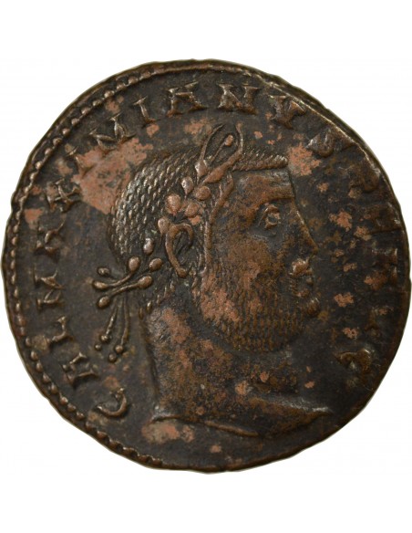 Rome Empire Galère Génie 1 follis Cuivre 308-309 Cyzique