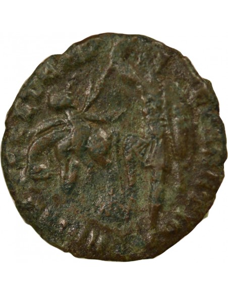 Rome Empire Constance II Soldat & Cavalier 1 nummus Cuivre 348-355 Sirmium