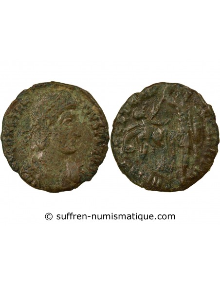 Rome Empire Constance II Soldat & Cavalier 1 nummus Cuivre 348-355 Sirmium