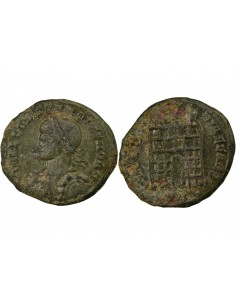 Rome Empire Constance II Porte de Camp 1 nummus Cuivre 326 Trèves 2