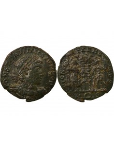 Rome Empire Constantin II Soldats 1 nummus Cuivre 333-335 R Rome 2