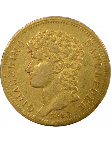 ITALIE, JOACHIM MURAT - 40 LIRE OR 1813 NAPLES﻿