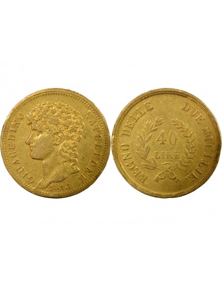 ITALIE, JOACHIM MURAT - 40 LIRE OR 1813 NAPLES﻿