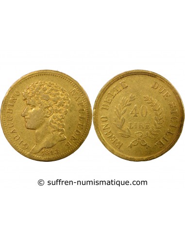 ITALIE, JOACHIM MURAT - 40 LIRE OR 1813 NAPLES﻿