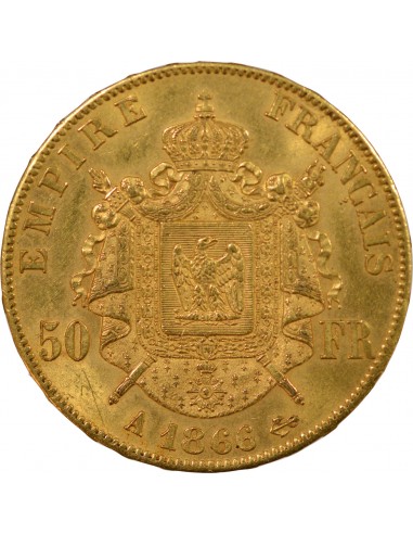 NAPOLEON III ﻿- 50 FRANCS OR 1866 A PARIS