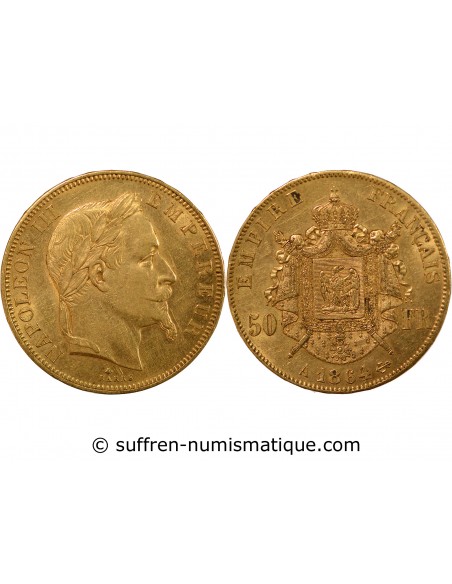NAPOLEON III ﻿- 50 FRANCS OR 1864 A PARIS