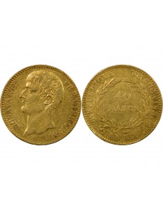 BONAPARTE Ier CONSUL﻿ - 40 FRANCS OR AN XI A PARIS﻿﻿ 2