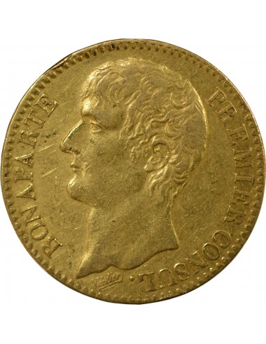 BONAPARTE Ier CONSUL﻿ - 40 FRANCS OR AN XI A PARIS﻿﻿