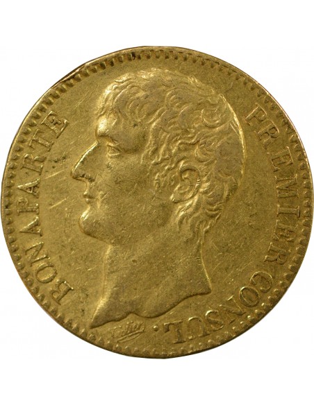 BONAPARTE Ier CONSUL﻿ - 40 FRANCS OR AN XI A PARIS﻿﻿