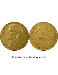 BONAPARTE Ier CONSUL﻿ - 40 FRANCS OR AN XI A PARIS﻿﻿
