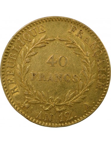 BONAPARTE 1er CONSUL﻿ - 40 FRANCS OR AN 12 A PARIS﻿