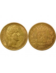 CHARLES X﻿ - 40 FRANCS OR 1830 A PARIS﻿, TRANCHE EN CREUX 2