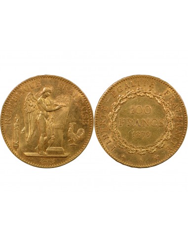 GENIE - 100 FRANCS OR 1879 A PARIS "Dieu protège la France"﻿