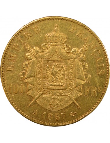 NAPOLEON III - 100 FRANCS OR 1857 A PARIS﻿