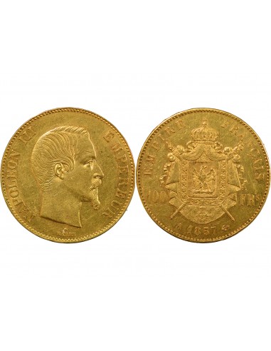NAPOLEON III - 100 FRANCS OR 1857 A PARIS﻿