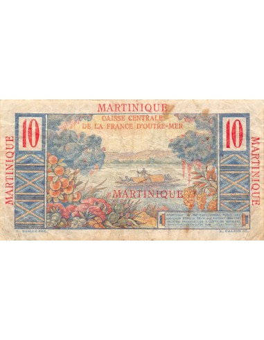 MARTINIQUE - 10 FRANCS COLBERT - 1947/1949